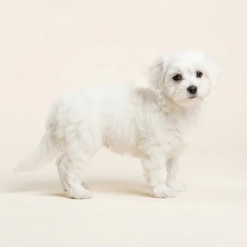 Pomapoo Welpe in Hvid