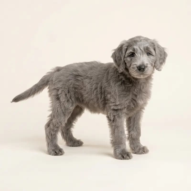 Sheepadoodle Welpe in Sølv