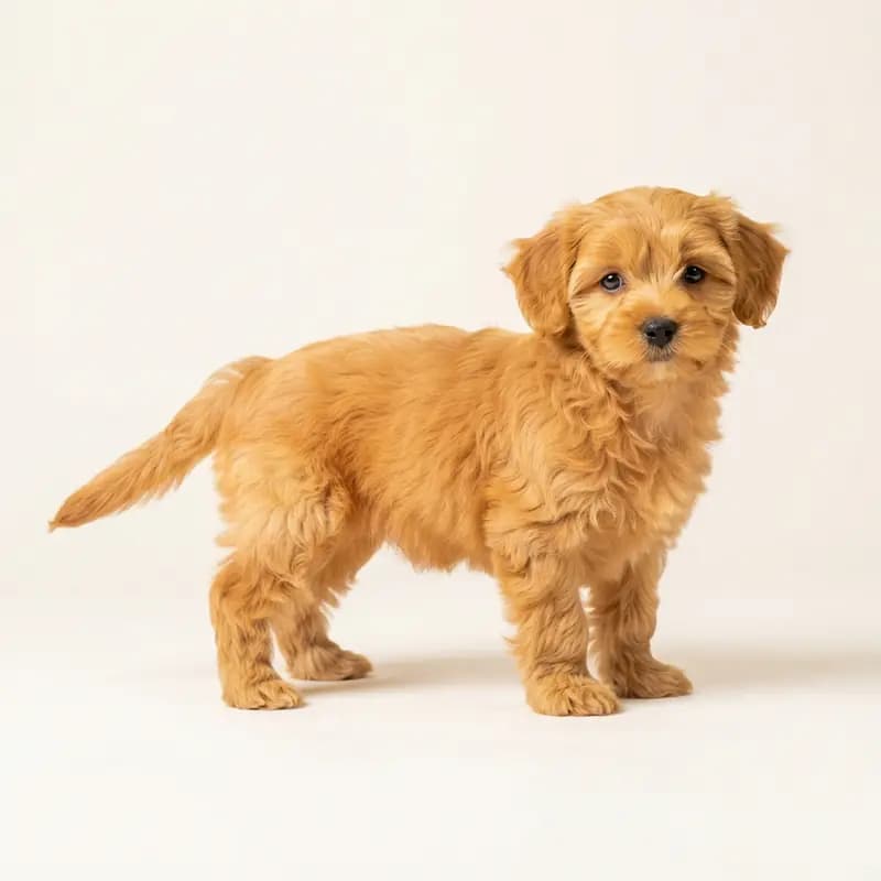 Morkie Welpe in Guldfarvet