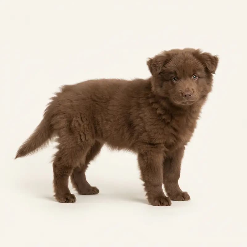 İsveç Lapphund Welpe in Kahverengi
