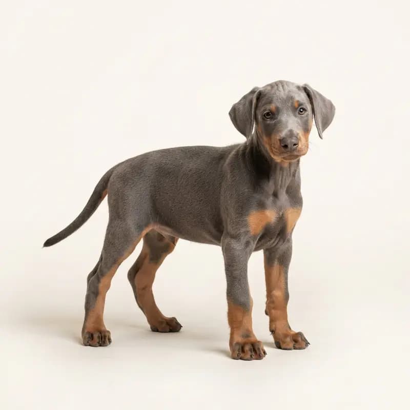 Dobermann Welpe in Bleu et feu