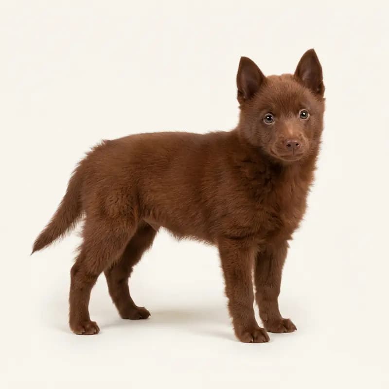 Schipperke Welpe in Rød
