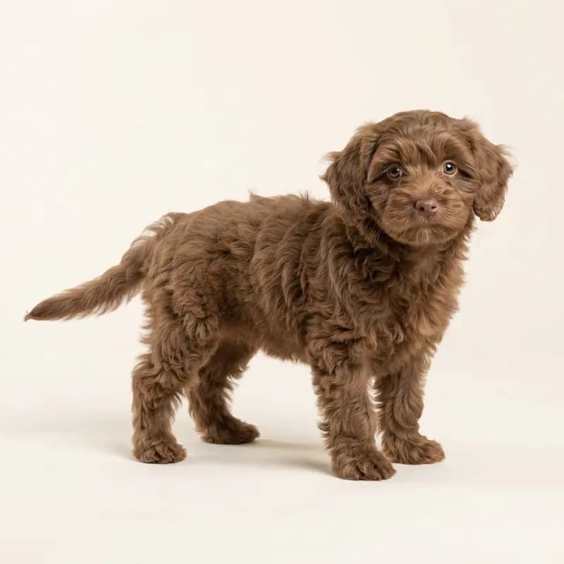 Shihpoo Welpe in Brun