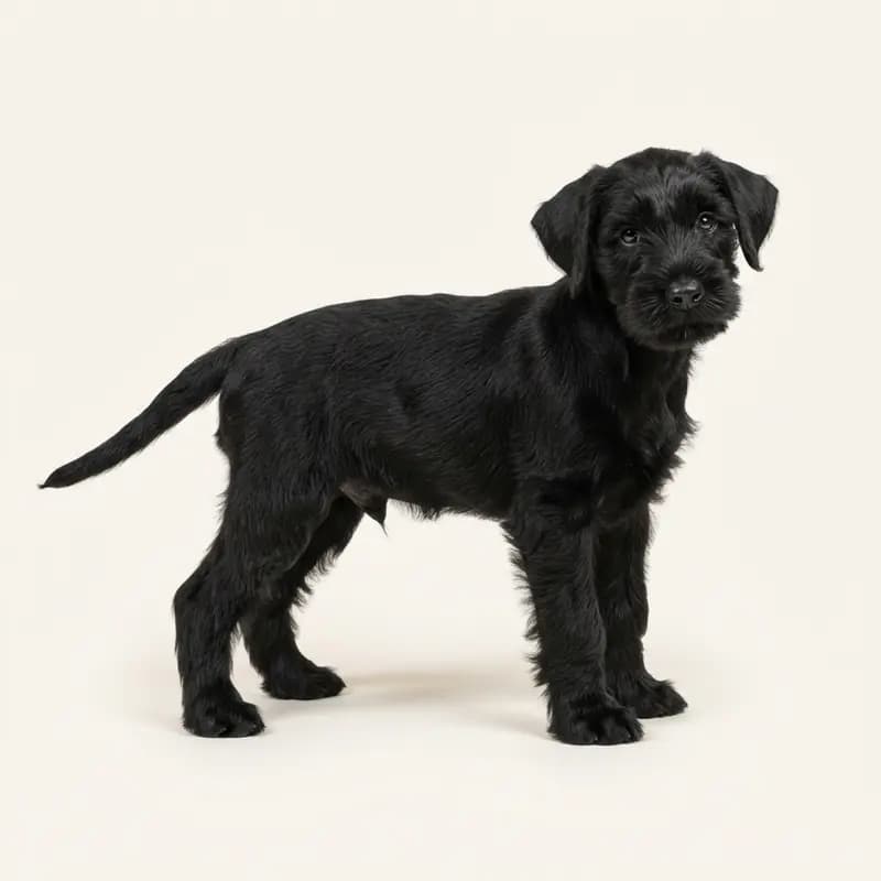 Schnauzer Welpe in Sort