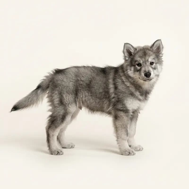 Fin Lapphund (Suomenlapinkoira) Welpe in Kurt grisi