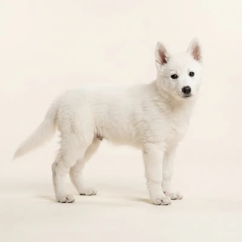 Vestsibirisk laika Welpe in Hvid