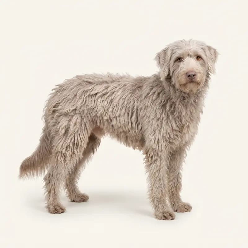 Isabella renginde yetişkin Bergamasco Çoban Köpeği