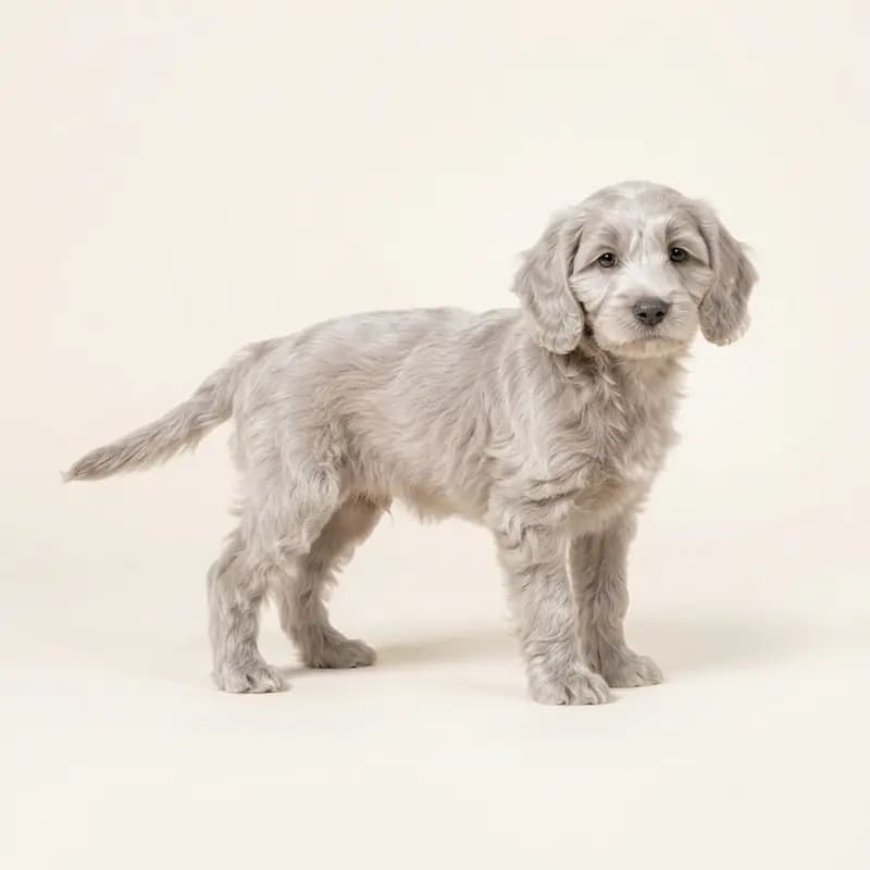 Cockapoo Welpe in Zilver
