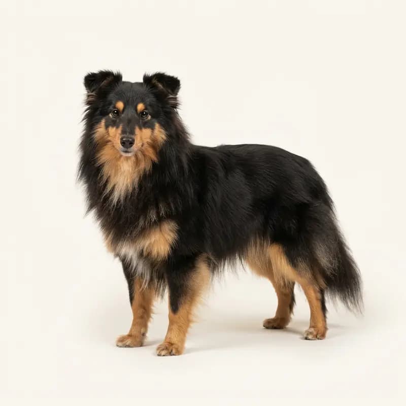 Voksen Shetland Sheepdog i Sort med tan