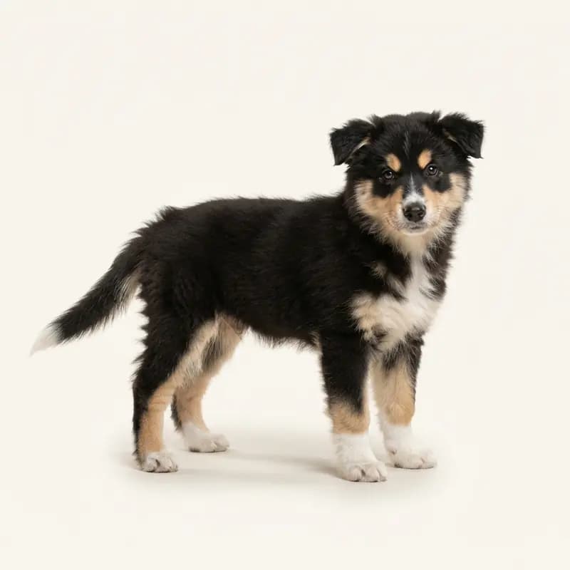 Yakutskaya Laika Welpe in Trefarvet