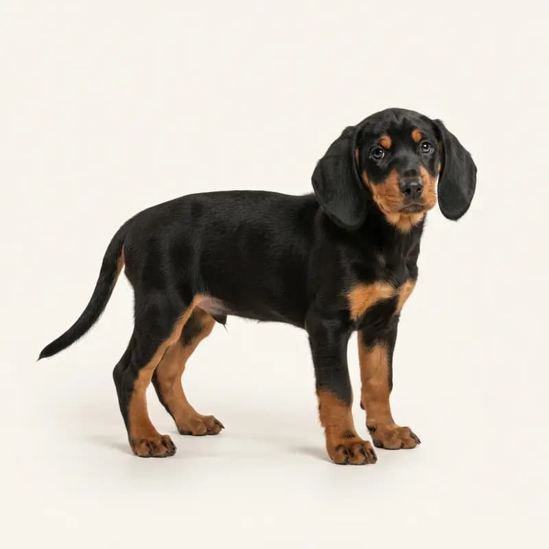 Zwitserse honden Welpe in Zwart met tan