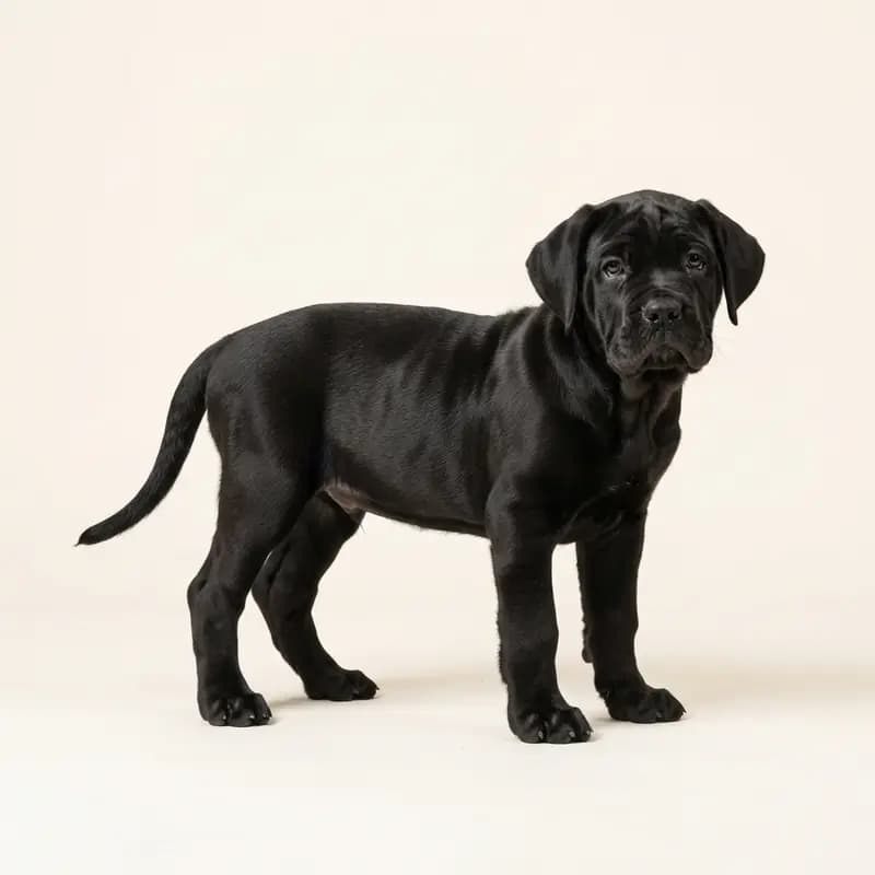 Mastino Napoletano Welpe in Zwart