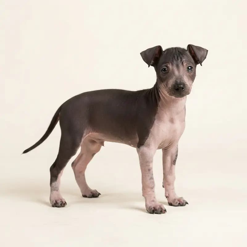 Amerikansk hårløs terrier Welpe in Tofarvet