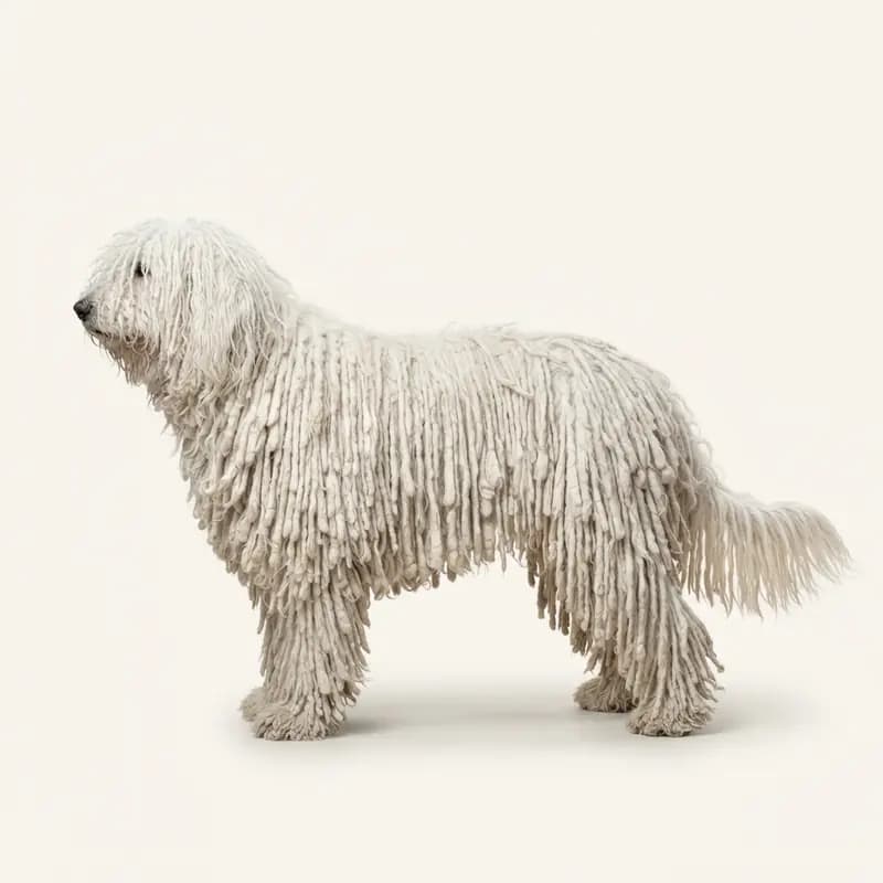Komondor med Snoret pels
