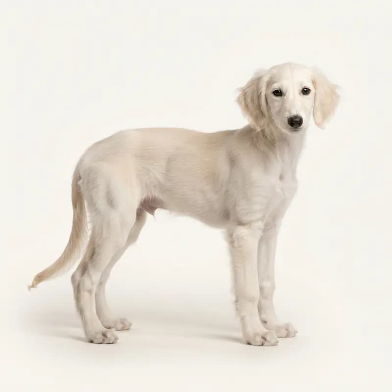 Saluki Welpe in Creme