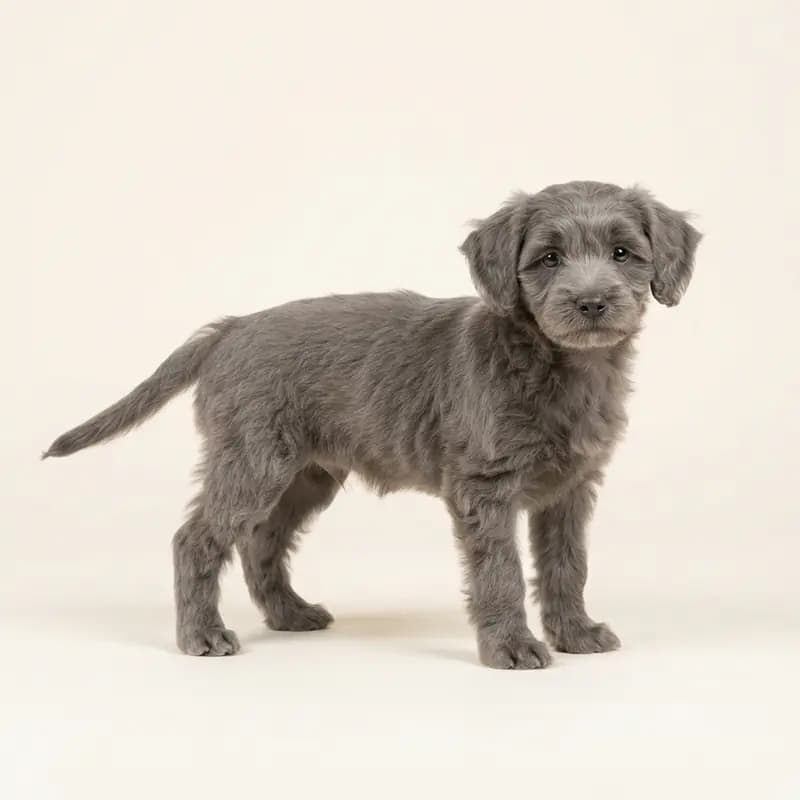 Petit chien lion Welpe in Gris