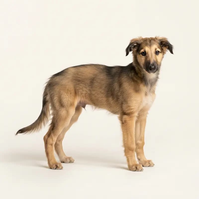 Silken Windhound Welpe in Sabel