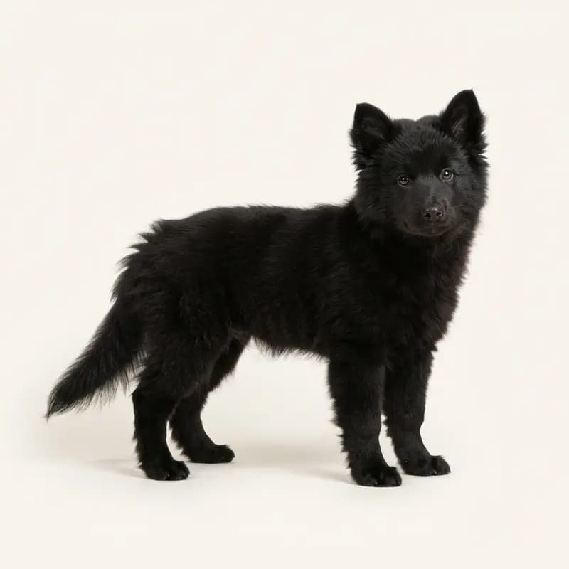 İsveç Lapphund Welpe in Siyah