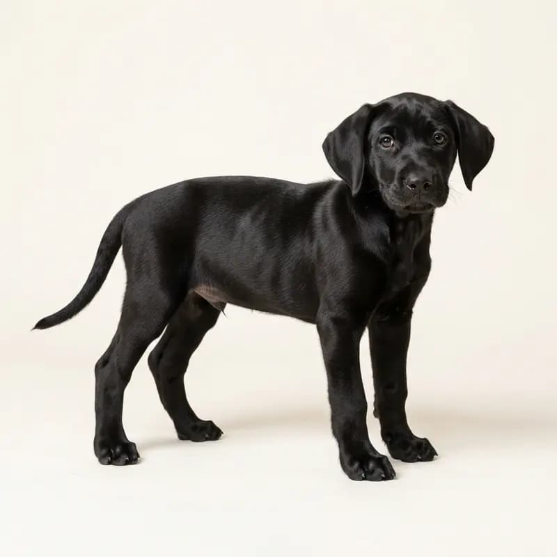 Plott Hound Welpe in Zwart