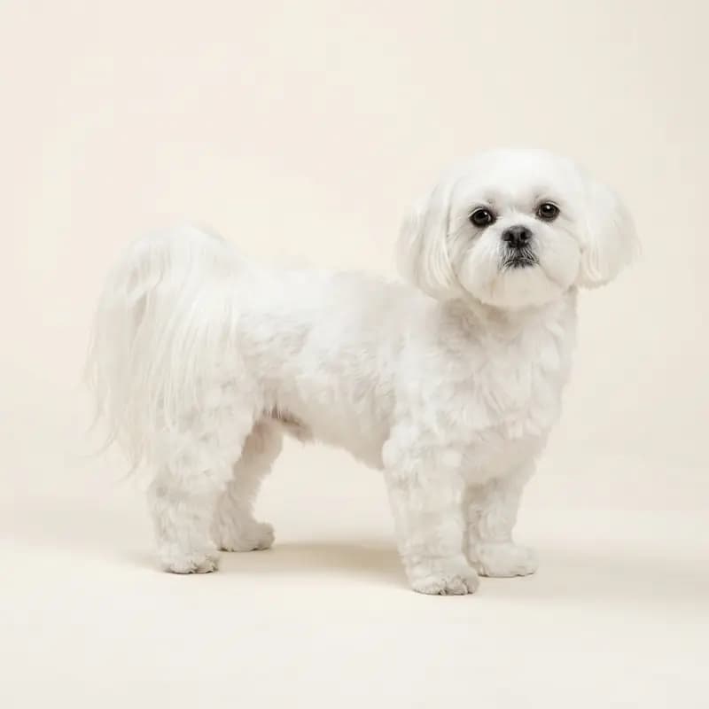 Voksen Shih Tzu i Hvid