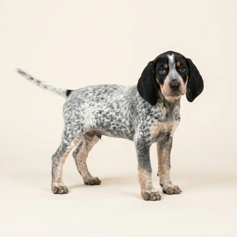 Bluetick Coonhound Welpe in Skimmel