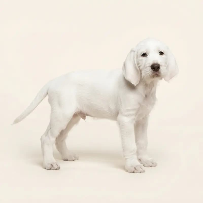 Spinone italien Welpe in Blanc