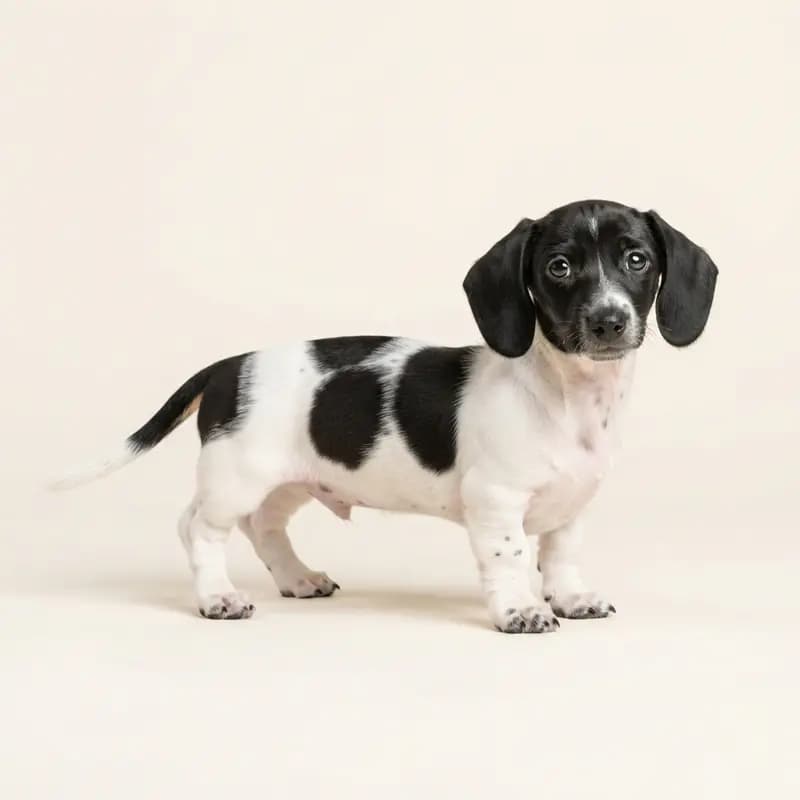 Korthåret Gravhund Welpe in Broget