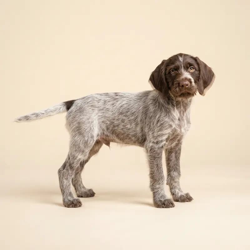Slowaakse Ruwharige Staande Hond Welpe in Schimmel