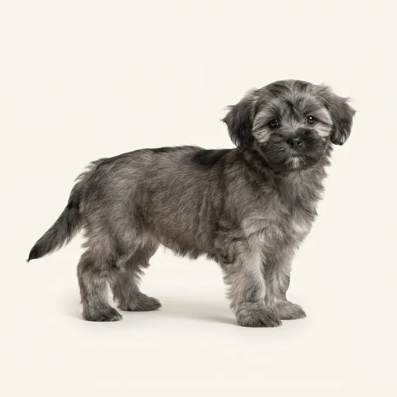 Lhasa Apso Welpe in Grizzle