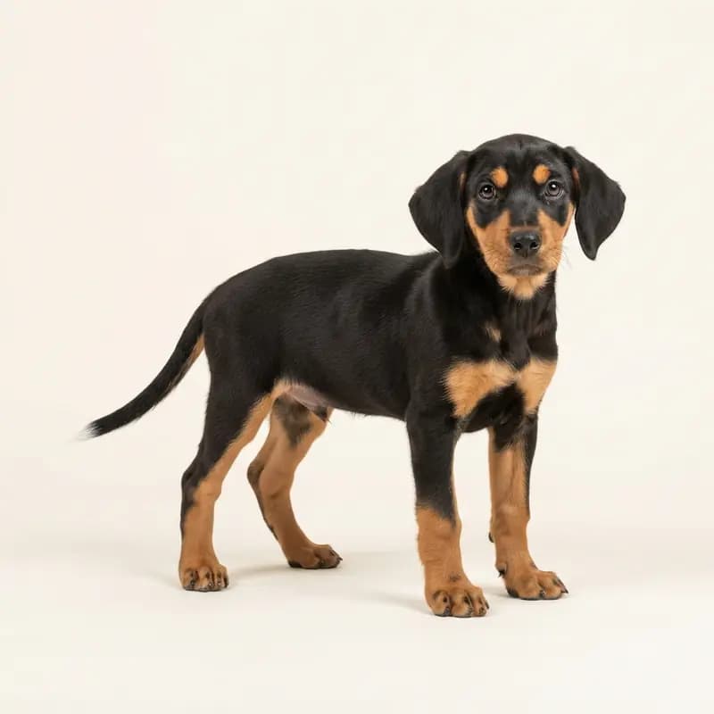 Rastreador Brasileiro (Braziliaanse hond) Welpe in Zwart met tan