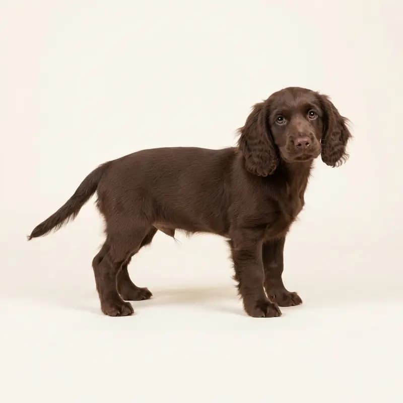 Sussex Spaniel Welpe in Ciğer rengi