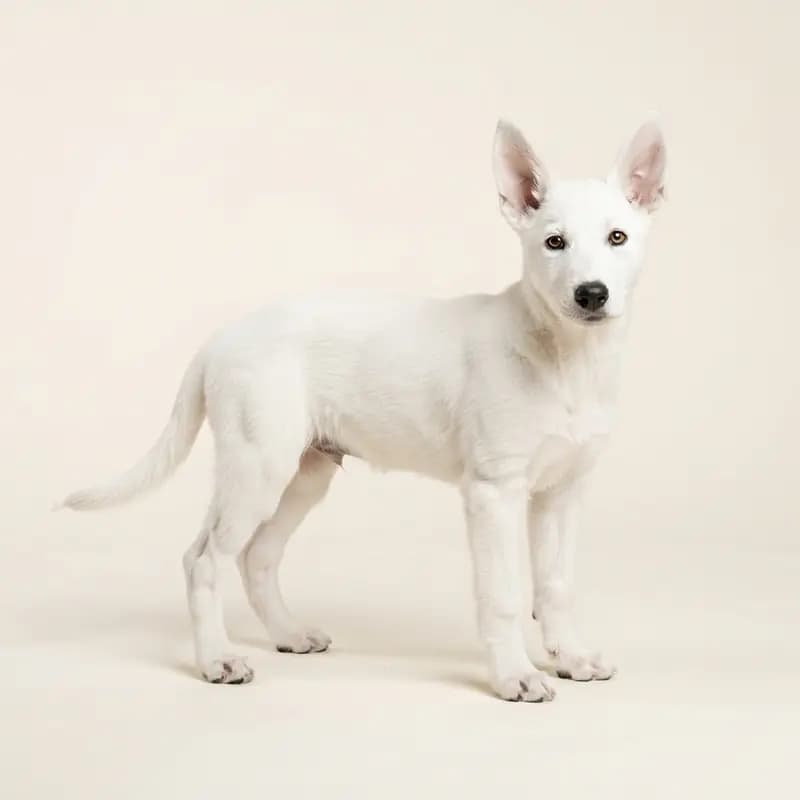 Podenco Canario Welpe in Beyaz