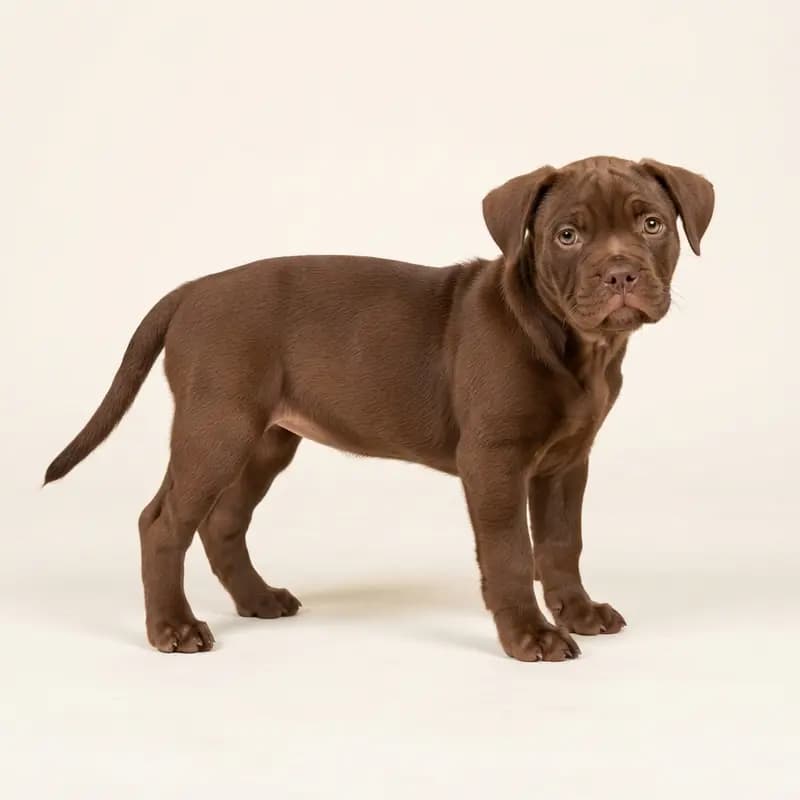 Continental Bulldog Welpe in Leverkleur