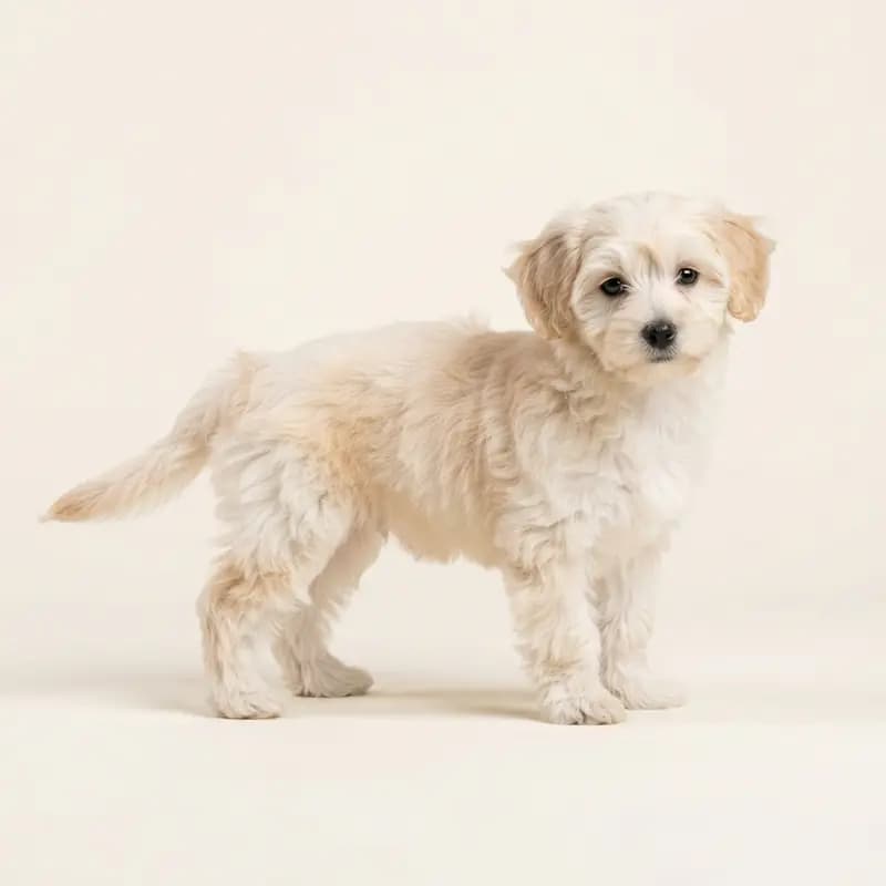 Petit chien lion Welpe in Crème