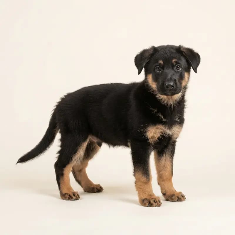 Doğu Avrupa Çoban Köpeği Welpe in Siyah-tan