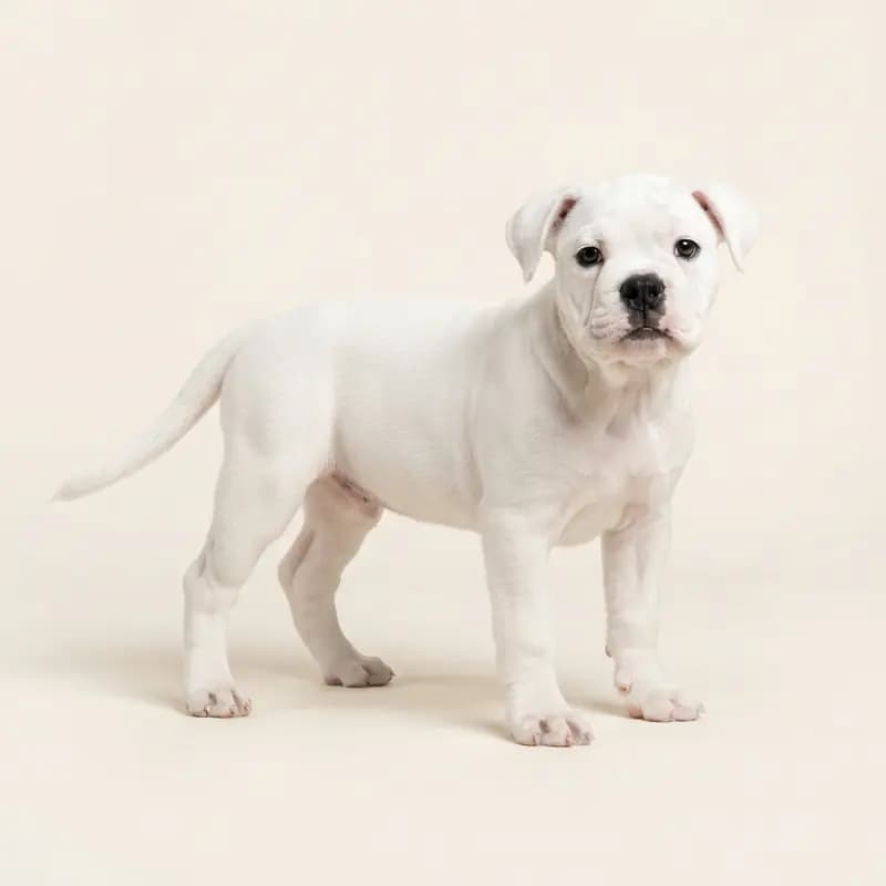 Continental Bulldog Welpe in Wit