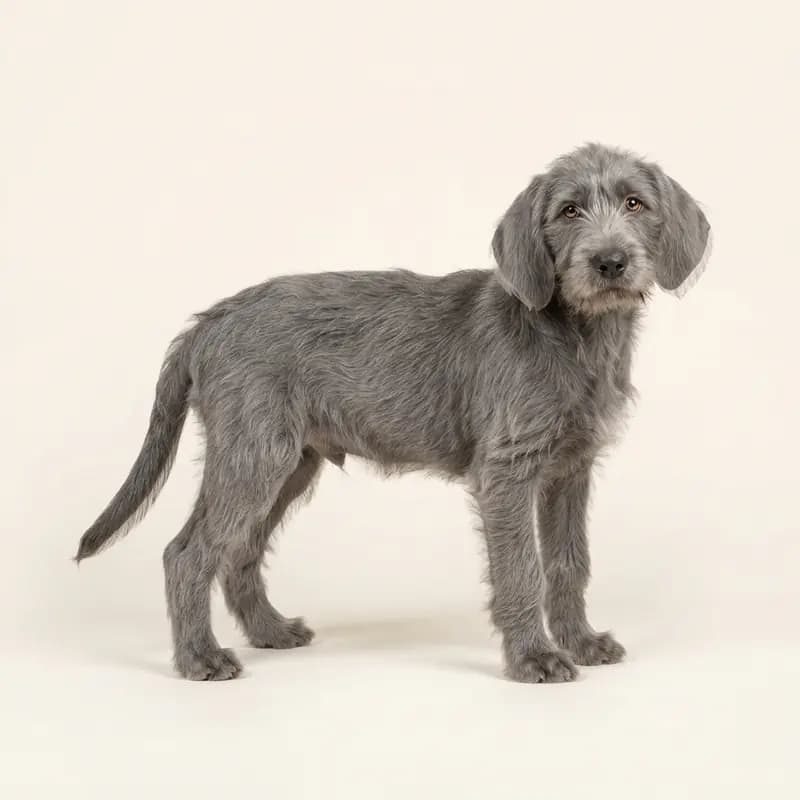 Griffon Nivernais Welpe in Gri