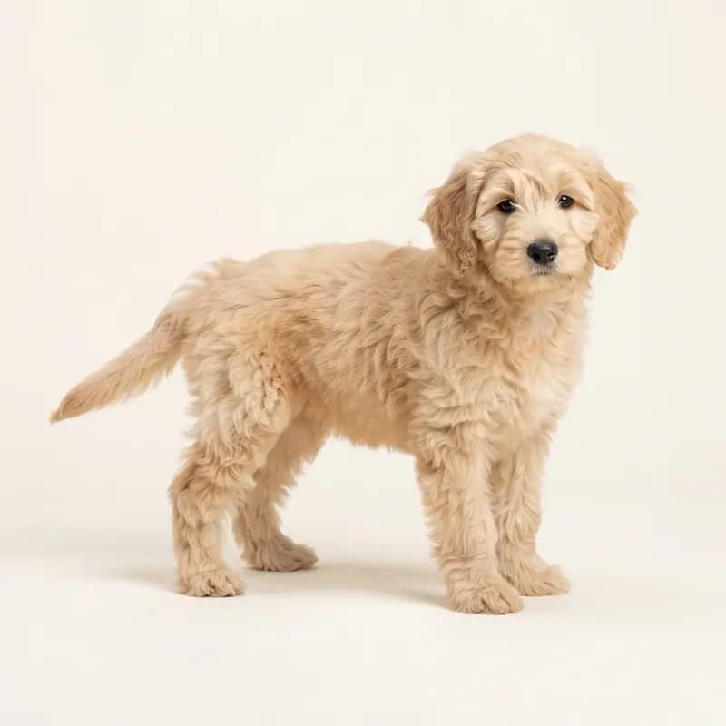 Whoodle Welpe in Hvedefarvet
