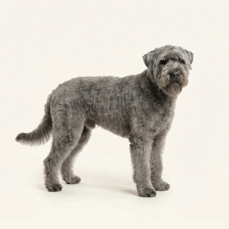 Voksen Bouvier des Flandres i Grå
