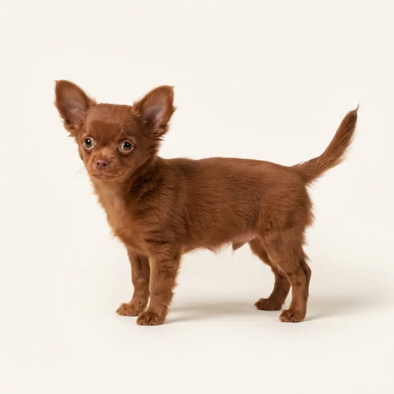 Chihuahua Welpe in Kırmızı