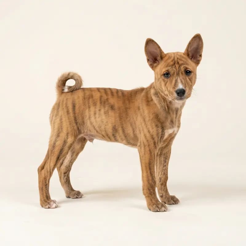 Basenji Welpe in Gestroomd