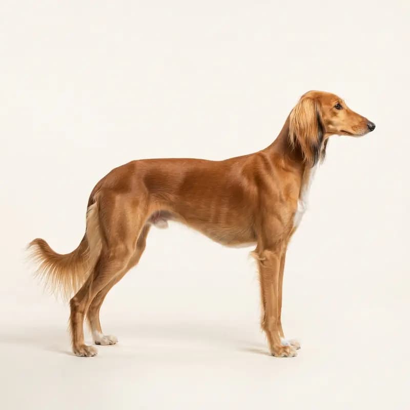 Saluki med Silkeblød pels