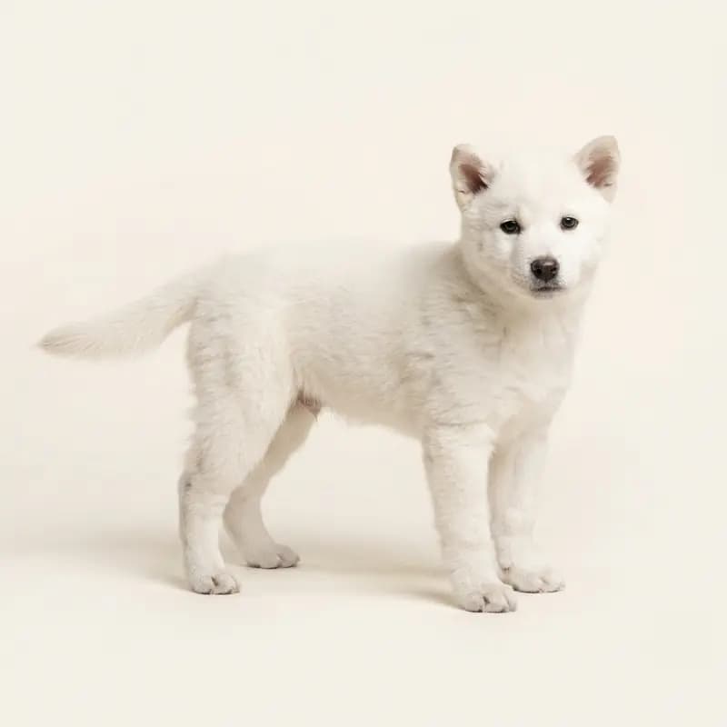 Hokkaido Welpe in Hvid