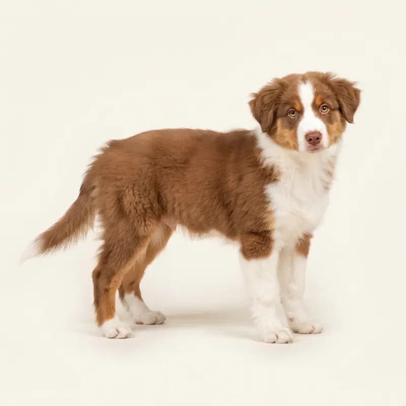 Australian Shepherd Welpe in Rød-hvid