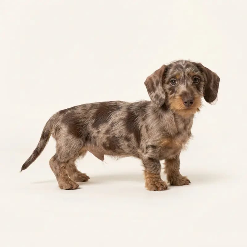 Gravhund (trådhåret) Welpe in Merle