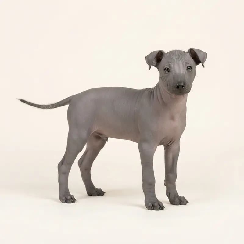 Xoloitzcuintle Welpe in Grå