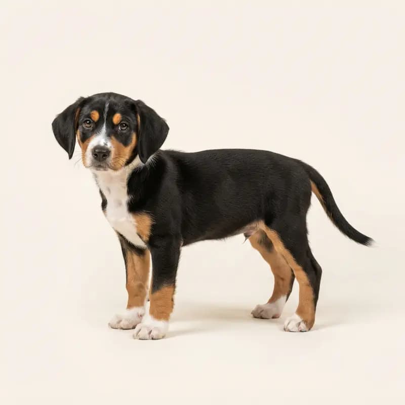 Zwitserse honden Welpe in Driekleurig