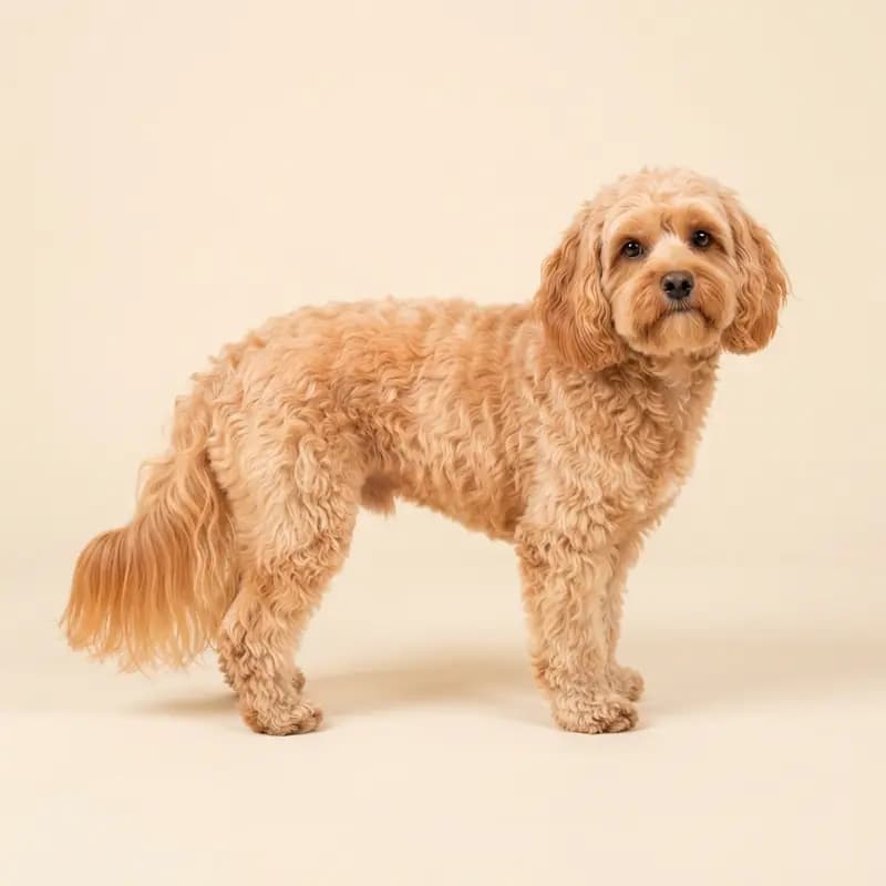 Voksen Cavapoo i Abrikos