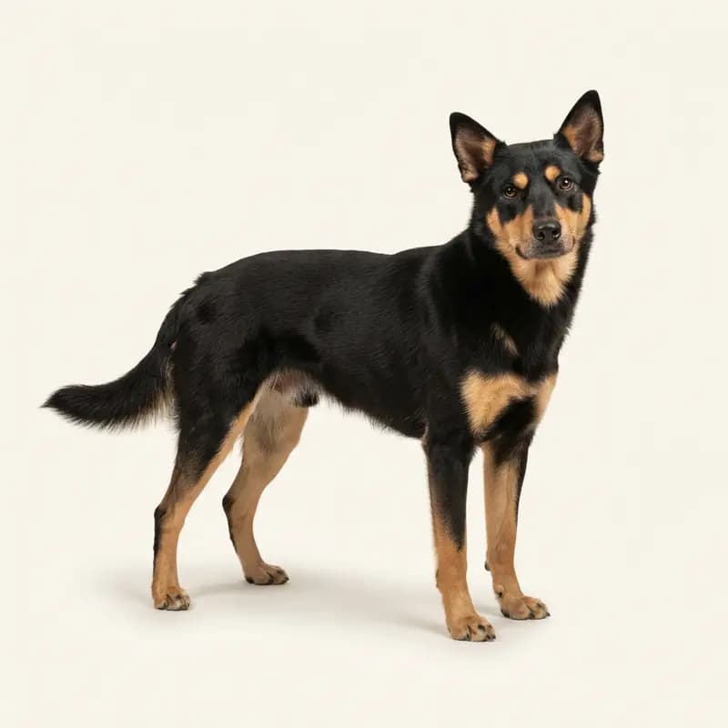Volwassen Kanaänhond in Zwart met tan