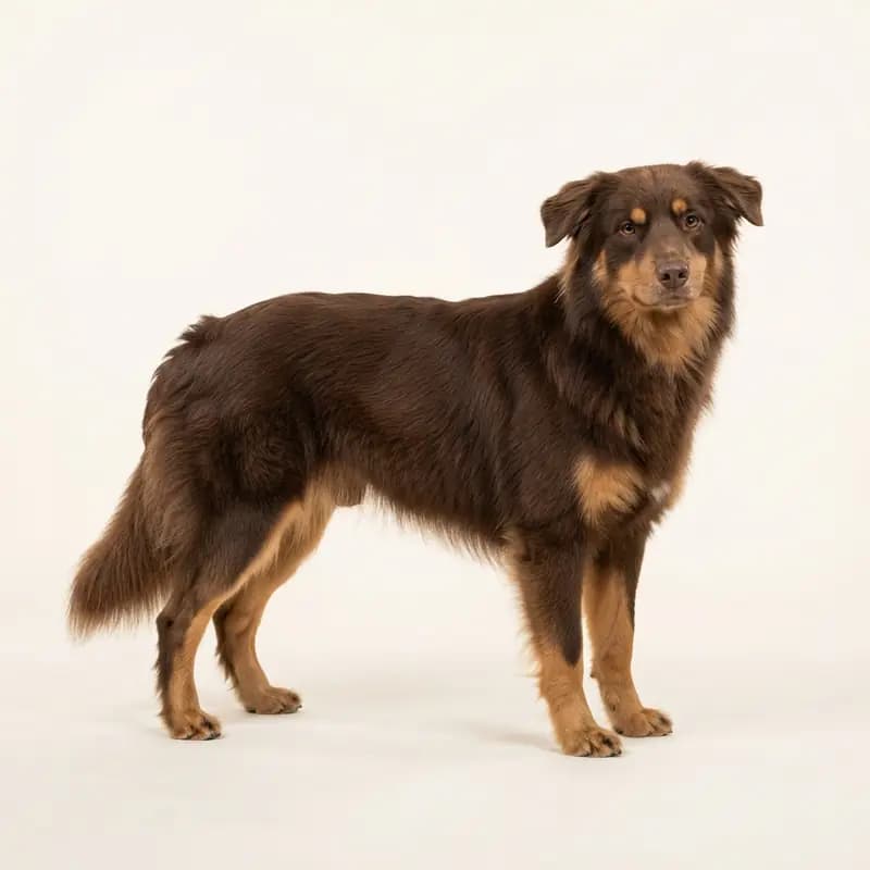 Voksen Alpin hyrdehund i Brun med tan
